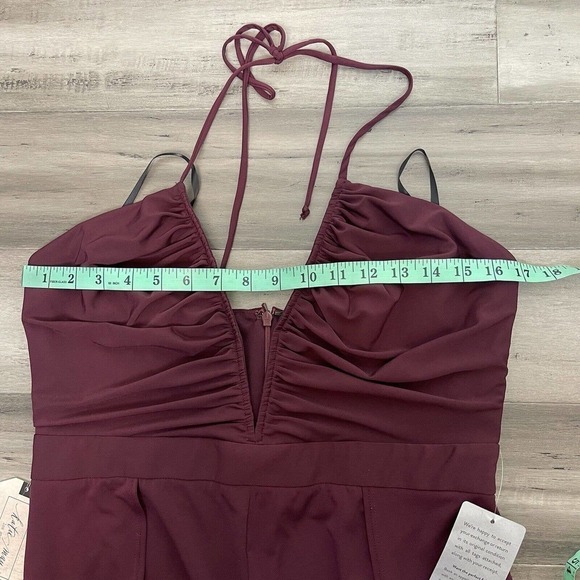 NWT Revolve Katie May Never Cross Jumpsuit Split Leg Women's Burgundy XL $275 - Picture 7 of 11